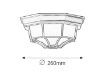 Plafoniera exterior Rabalux Milano 8346 100W metal negru