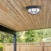 Plafoniera exterior Rabalux Milano 8346 100W metal negru
