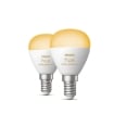 Set 2 becuri LED Philips Hue E14 5.1W 470lm P45 White Ambiance