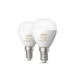 Set 2 becuri LED Philips Hue E14 5.1W 470lm P45 White Ambiance