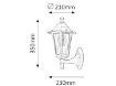 Aplica exterior Rabalux Velence 8203 60W metal alb