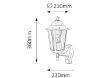 Aplica exterior Rabalux senzor miscare Velence 8216 60W metal alb