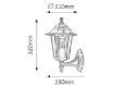 Aplica exterior Rabalux Velence 8234 60W metal auriu