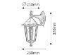 Aplica exterior Rabalux Velence 8232 60W metal auriu antic