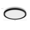 Plafoniera Philips Hue Aurelle Black BT 40cm 24.5W 2450lm White Ambiance