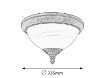 Plafoniera exterior Rabalux Madrid 8377 2x40W metal auriu antic