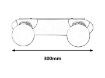 Plafoniera baie Rabalux Becca 2111 2x28W metal crom