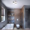 Plafoniera baie Rabalux Becca 2113 3x28W metal crom