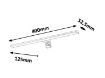Aplica baie LED Rabalux Levon 2114 8W 560lm plastic crom