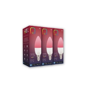 Set 3 becuri LED Nita Smart WIFI Bluetooth C37 5W E14 470lm RGBW