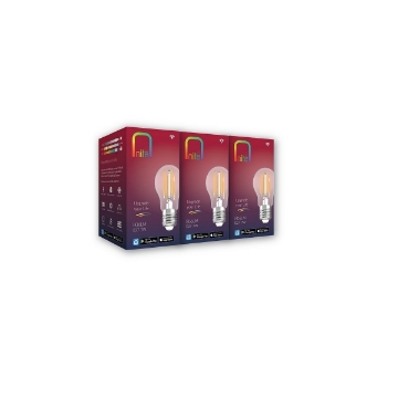 Set 3 becuri LED Nita Smart Vintage WIFI Bluetooth A60 7W E27 806lm Total White