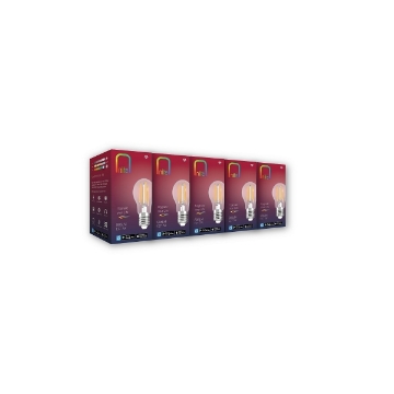 Set 5 becuri LED Nita Smart Vintage WIFI Bluetooth A60 7W E27 806lm Total White