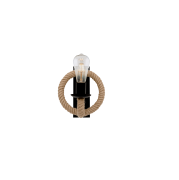 Aplica rustica Elmark Rope 955ROPE1W metal negru