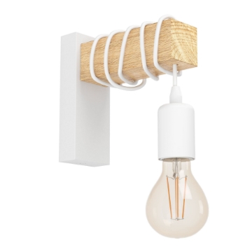 Aplica dormitor Eglo Townshend White-Brown 33162 lemn maro