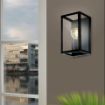 Aplica vintage Eglo Charterhouse Black 49394 sticla transparenta