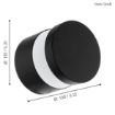 Aplica LED exterior Eglo Melzo Black 11W 950lm 97303 aluminiu negru