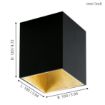 Plafoniera LED Eglo Polasso Black-Gold 3.3W 340lm 94497 aluminiu negru