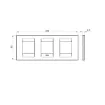 Rama decorativa Gewiss Chorus Geo International 6 module Satin Black GW16426VN