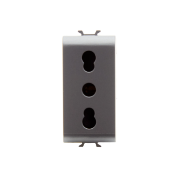 Priza modulara Gewiss Chorus standard italian 2P+E 1 modul 16A titan GW14203