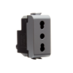 Priza modulara Gewiss Chorus standard italian 2P+E 1 modul 16A titan GW14203