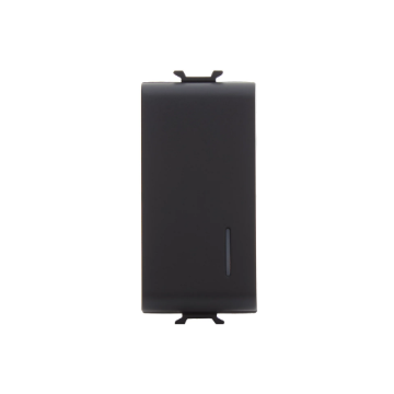 Intrerupator LED modular cap cruce Gewiss Chorus 1 modul 16A negru GW12092