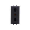 Priza modulara Gewiss Chorus standard italian 1 modul 16A 2P+E negru GW12203