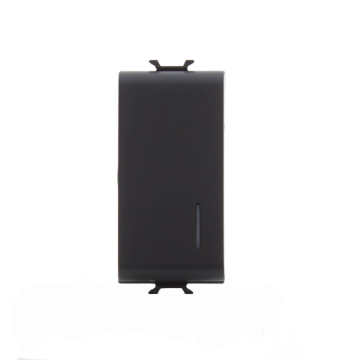 Intrerupator LED modular cap scara Gewiss Chorus 1 modul 16A negru GW12052