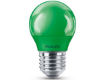 Bec LED Philips Party Green 3.1W 300LM E27 P45 PS03432