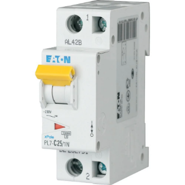 Siguranta automata modulara Eaton PL7-B25/1N gama Xpole 1P+N 25A 262742