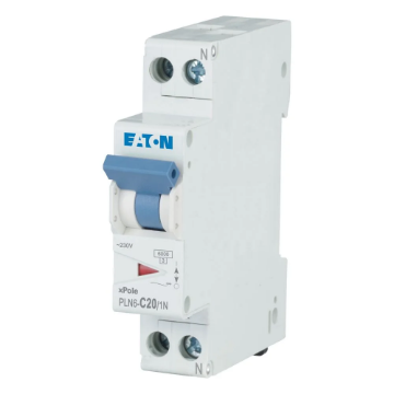 Siguranta automata Eaton 1P+N 20A 6KA PLN6-C20/1N 263283