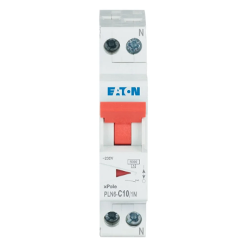Siguranta automata Eaton 1P+N 10A 6KA PLN6-C10/1N 263280