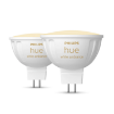 Set 2 becuri LED Philips Hue BT 5.1W GU5.3 400lm 12V White Ambiance