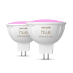 Set 2 becuri LED Philips Hue BT 6.3W GU5.3 400lm 12V White and Color Ambiance