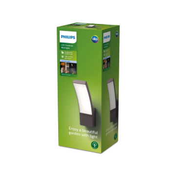 Aplica LED exterior Philips Splay Anthracite senzor miscare 12W 1200lm lumina neutra PC02815
