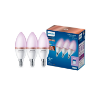 Set 3 becuri LED Philips Smart E14 C37 4.9W 470lm Full Color