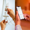 Set 3 becuri LED Philips Smart E14 C37 4.9W 470lm Full Color
