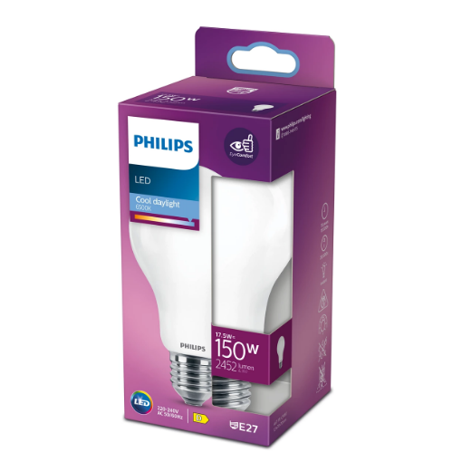 Bec LED Philips 17.5W E27 A67 2452lm lumina rece PS04133