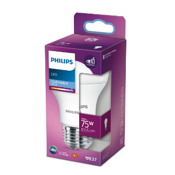Bec LED Philips 10W E27 A60 1055lm lumina rece PS04139