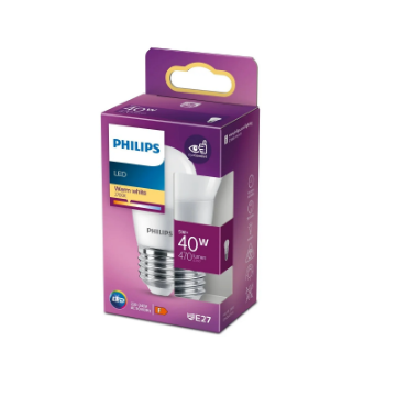 Bec LED Philips 5W E27 P45 470lm lumina calda PS04366