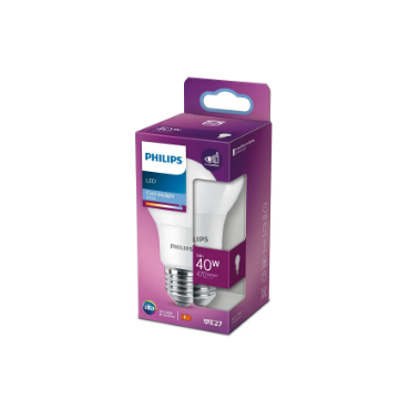 Bec LED Philips 5W E27 A60 470lm lumina rece PS04370