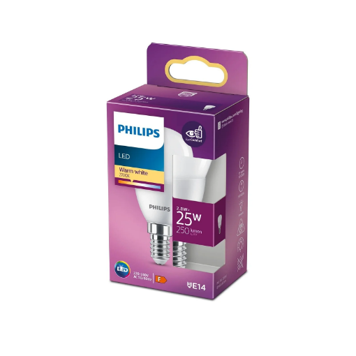 Bec LED Philips 2.8W E14 P45 250lm lumina calda PS04453