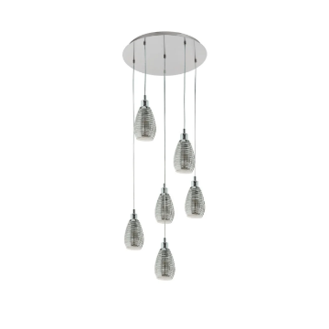 Lustra Eglo Siracusa  E27 6x60W IP20 metal crom 39505