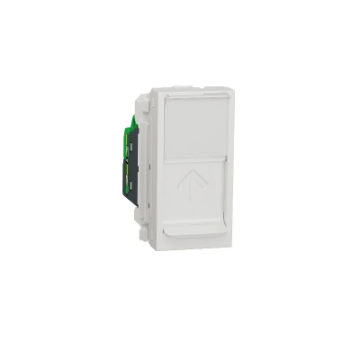 Priza Schneider Noua Unica RJ45 CAT5 UTP 1 modul alb lucios IP20 IK01