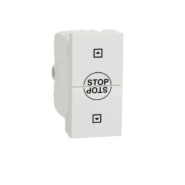 Intrerupator bipolar jaluzele Schneider Noua Unica 1 modul 10A alb lucios IP40 IK04