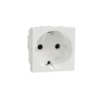 Priza schuko Schneider Noua Unica 2P+E 16A alb lucios IP20 IK04