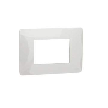 Rama decorativa Schneider Noua Unica Studio 3 module alb lucios