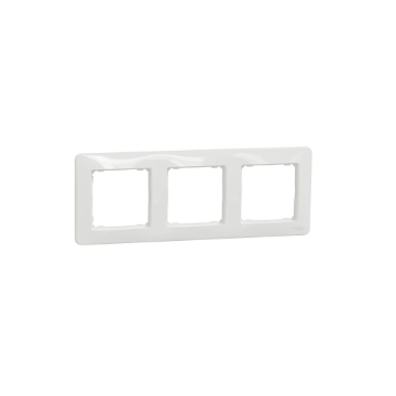 Rama decorativa Schneider Sedna Design 3 posturi alb lucios