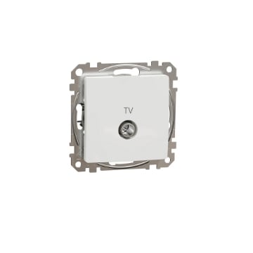 Priza TV intermediara Schneider Sedna Design 7dB alb lucios