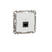 Priza date Schneider Sedna Design RJ45 Cat 5E UTP alb lucios