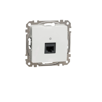 Priza date Schneider Sedna Design RJ45 Cat 5E UTP alb lucios